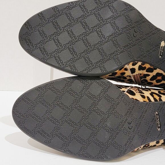 Vionic Georgia Leopard Cheetah Print Calf Hair Studded Ankle Boots Womens Size 8 - Picture 12 of 14